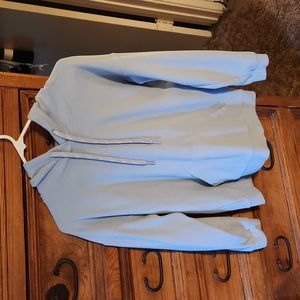 Blueish grey sweatshirt hoodie